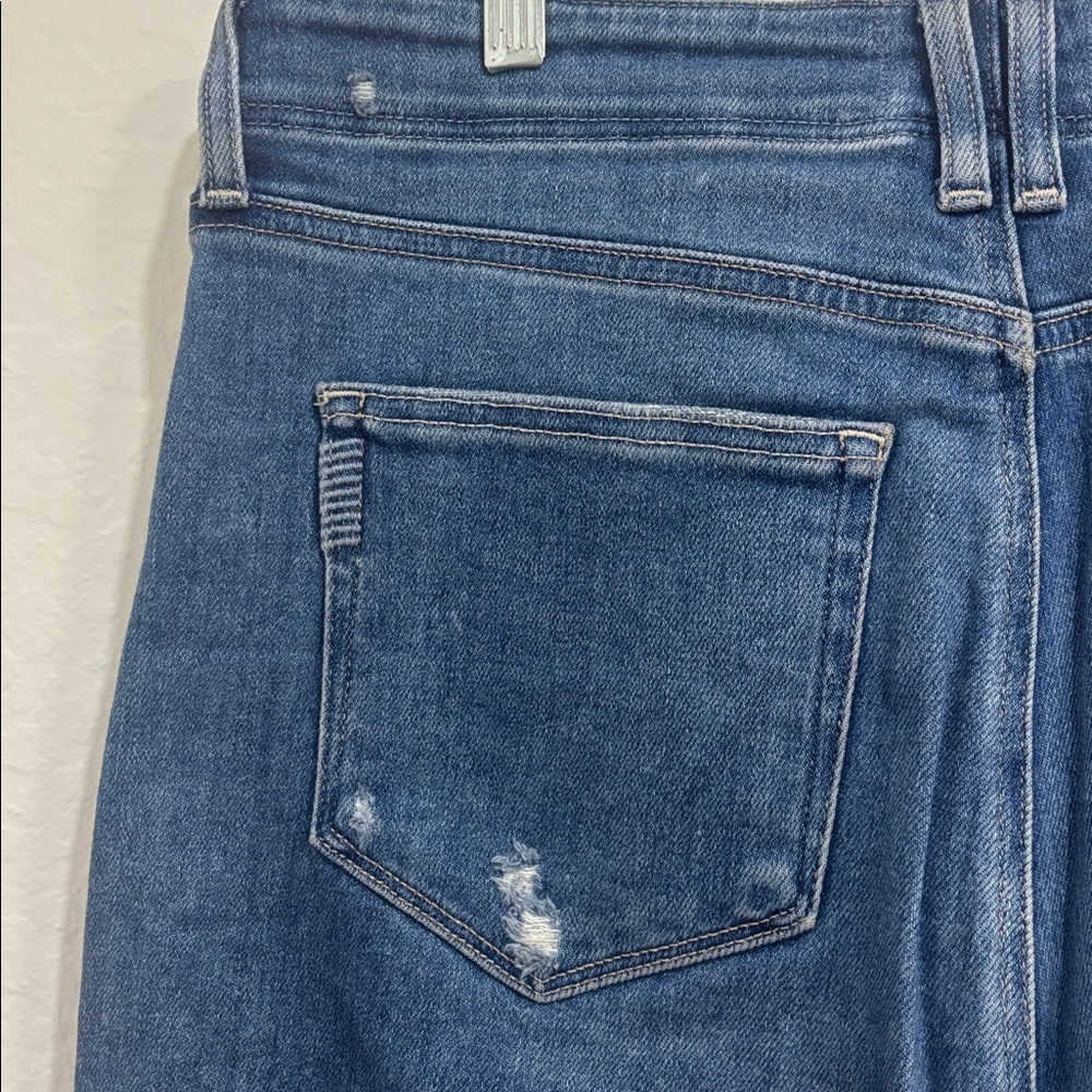 PAIGE Dark Blue Wide Leg Jeans - Picture 6 of 7